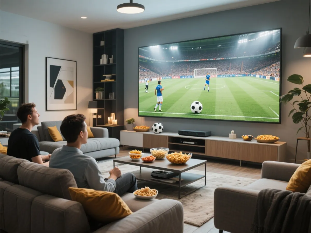 世界杯观赛场景示意图